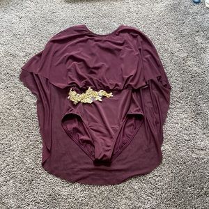 Beautiful Maroon Contemporary Dance Costume